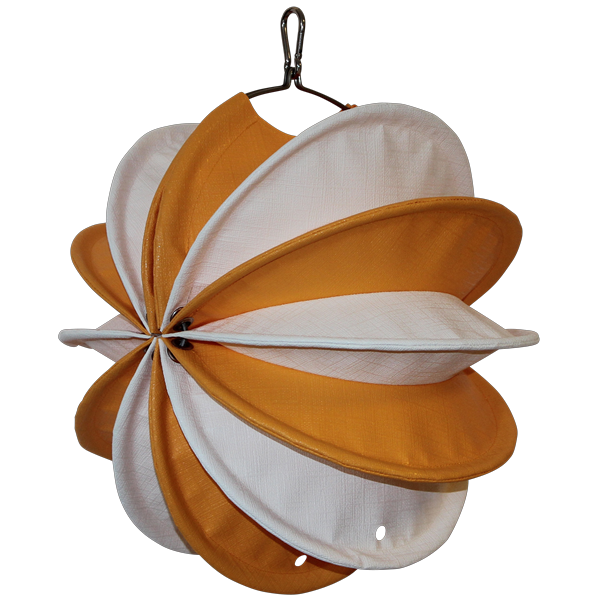 Der wetterfeste Outdoor Lampion Barlooon - You Edition - in gelb weiß in der Größe S - Die Seitenansicht.