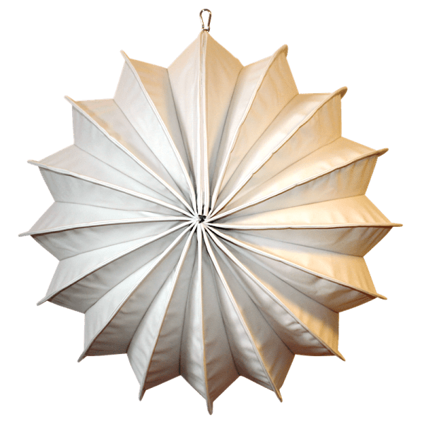 Der wetterfeste Outdoor Lampion Barlooon in creme in der Grösse L - von der Seite.