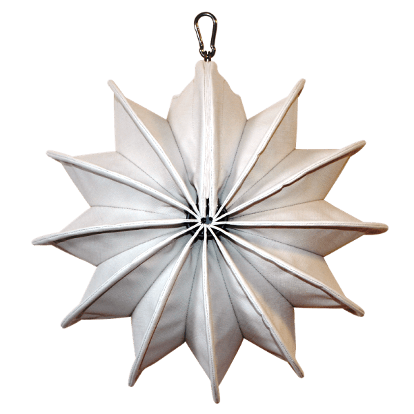 Der wetterfeste Outdoor Lampion Barlooon in creme in der Grösse S - von der Seite.