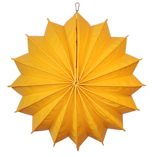 Der wetterfeste Outdoor Lampion Barlooon in gelb in der Grösse L - von der Seite.