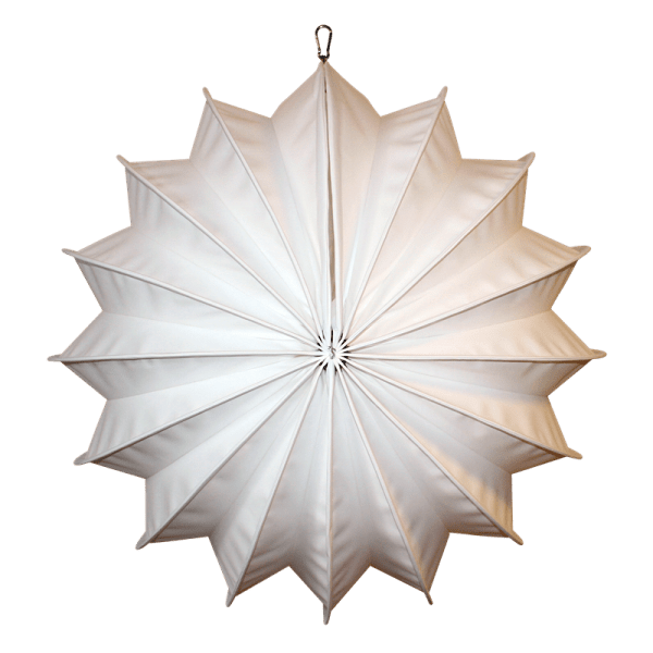 Der wetterfeste Outdoor Lampion Barlooon in weiß in der Grösse L - von der Seite.