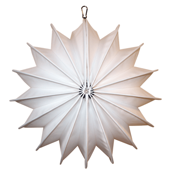 Der wetterfeste Outdoor Lampion Barlooon in weiß in der Grösse M - von der Seite.