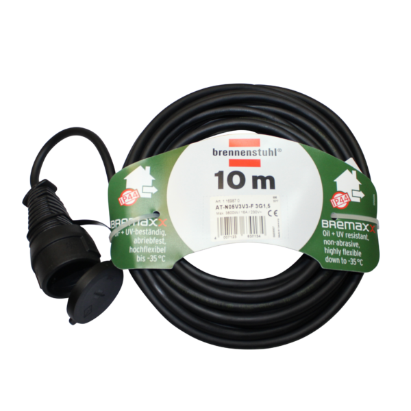 Barlooon wetterfester Outdoor Lampion Verlängerungskabel 10 Meter Brennenstuhl IP44