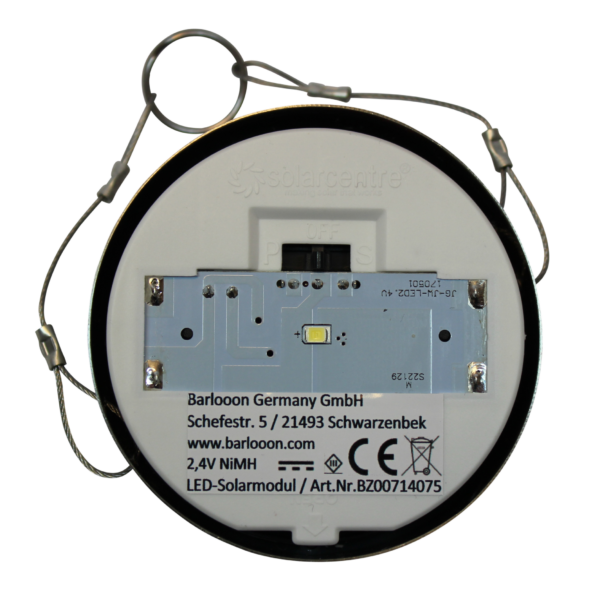 LED Solarmodul Barlooon wetterfester Outdoor Lampion Unteransicht